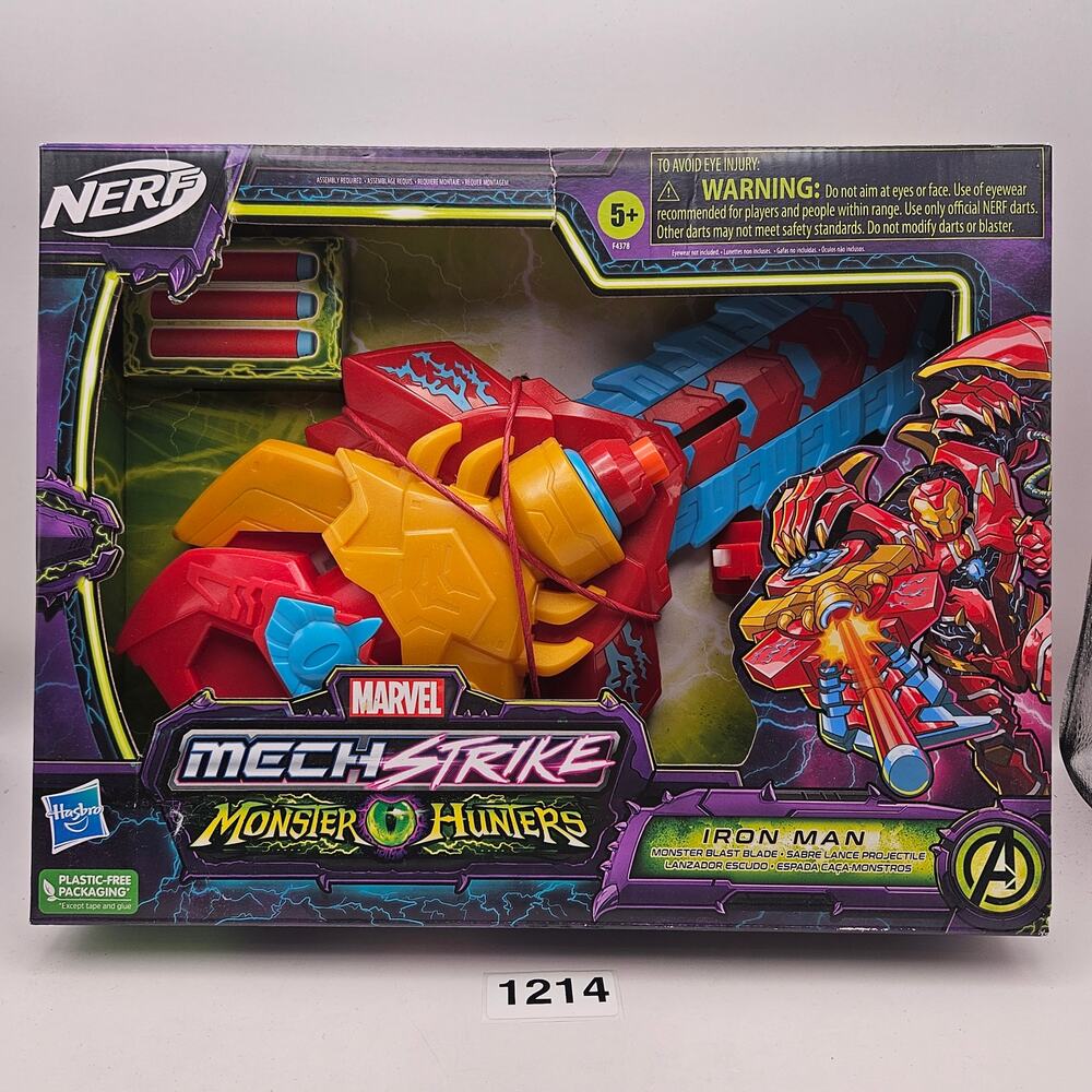 NERF MARVEL AVENGERS MECH STRIKE MONSTER HUNTERS IRON MAN BLAST BLADE